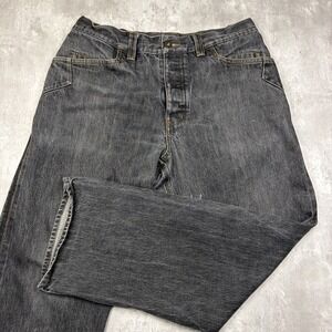 Triple Aught Design Jeans Men's 32x29 Denim USA Made Button Fly Black Dark Wash